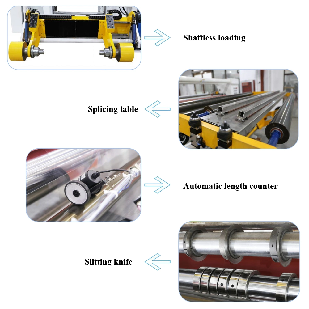 Automatic Sticker Label Slitting and Rewinding Machine with Friction Shaft